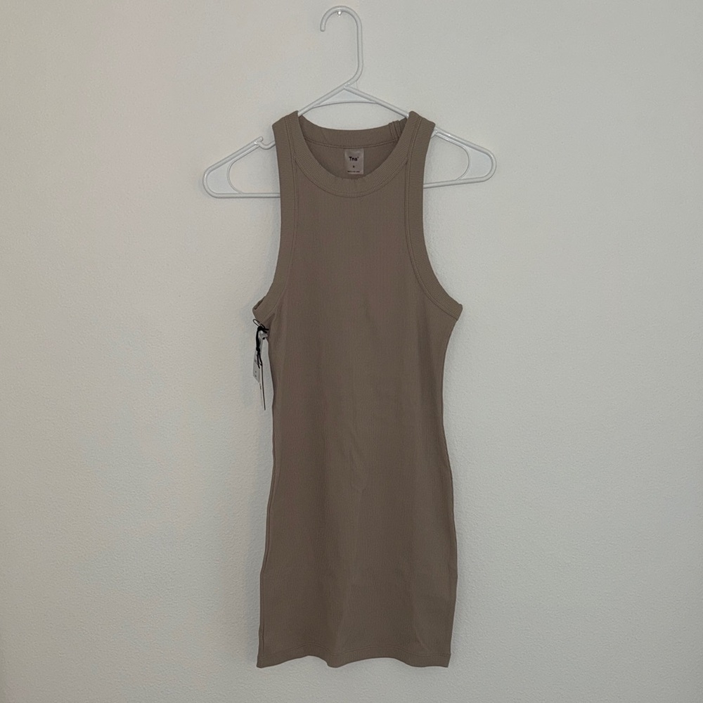 TNA Taupe Tank Top Mini Dress